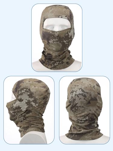 Camo Balaclava Sun Protection - 3 Pcs Set, One Size, Multicolor