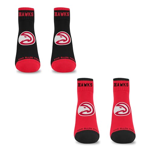NBA Unisex Front and Center 2 Pack Socks - Atlanta Hawks Large