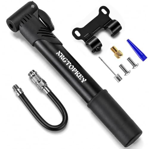 Mini Bike Pump 100 PSI with Flexible Hose for Presta & Schrader Valves
