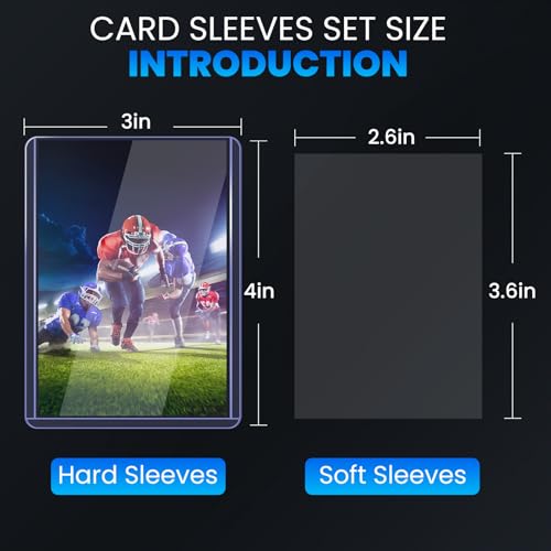 400 Card Sleeves & Top Loaders - Hard Plastic Trading Card Protectors