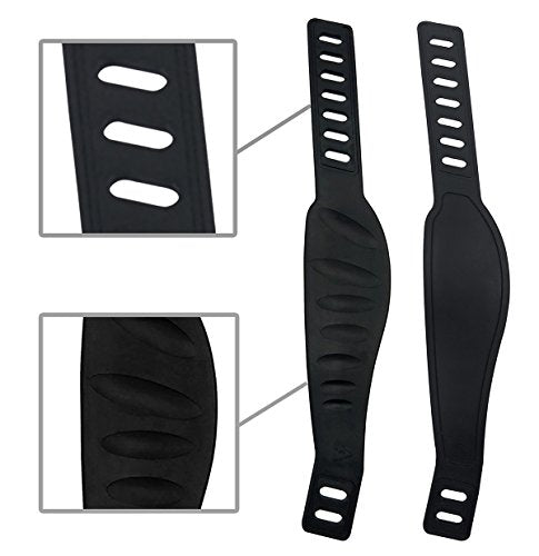 Adjustable Exercise Bike Pedal Straps - Durable Rubber, 33cm