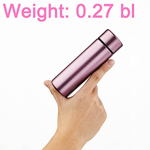 Pink 5oz Insulated Stainless Steel Thermos Water Bottle - Keeps Cold 12h Hot 6h, Portable & Leak-Proof
