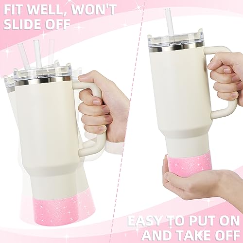 Glitter Silicone Boot for Stanley Tumbler 30oz & 40oz - Translucent Pink