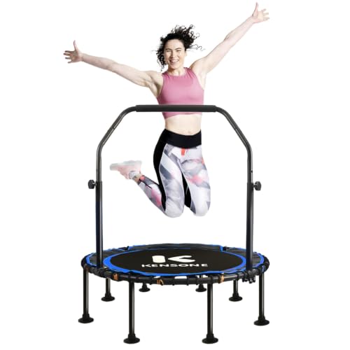 Indoor Mini Trampoline for Fitness - 48" with U-Bar, 550 LBS Capacity