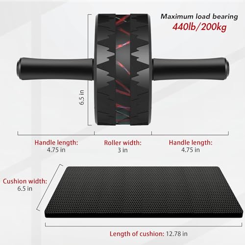 Ab Roller Wheel for Core Strength Training - Portable & No Noise