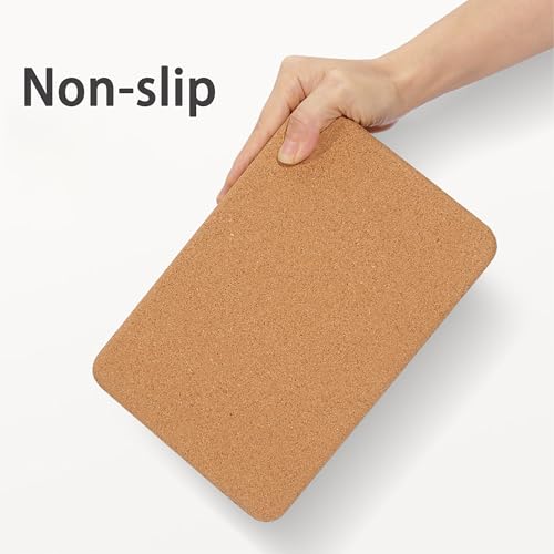 Cork Yoga Block 2 Pack - Non-Slip 9"x6"x4" for Pilates & Fitness