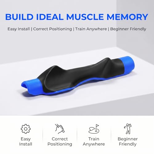 Golf Grip Trainer 2.0 - Right-Handed Grip Aid, Ergonomic Design - Black