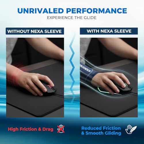 Large Nexa Sleeve Compression Arm Sleeve for Gamers & Athletes - Reduces Friction & Fatigue