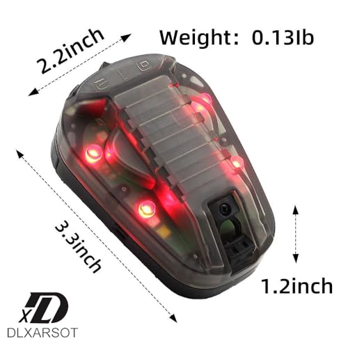 DLXARSOT Red Tactical Helmet Signal Light for Military & Outdoor Use
