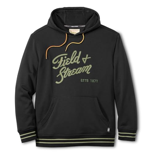 Field & Stream Tackle Twill French Terry Hoodie Black Large Unisex
