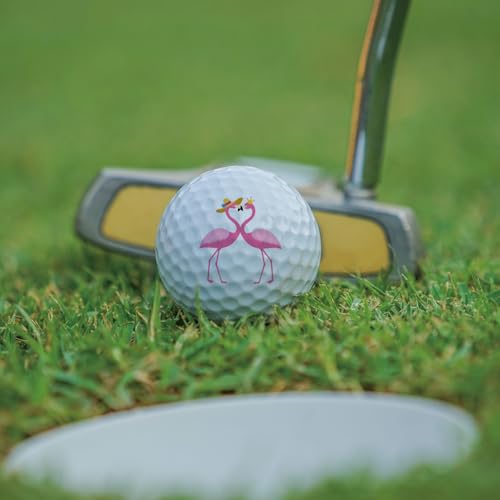 Golf Ball Markers - Creative Pink Flamingo Stickers for Easy Identification