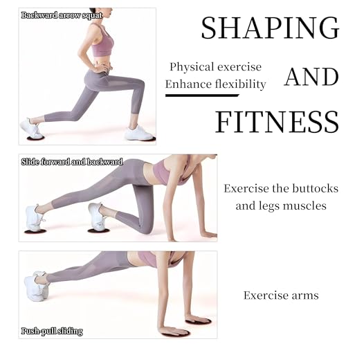 Core Sliders for Full Body Workout - Dual-Sided Exercise Discs - Purple
