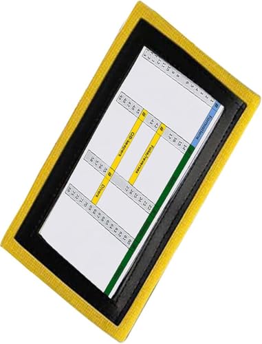QB Playbook Wristband - Adult Yellow Football Coach with 3 Compartments