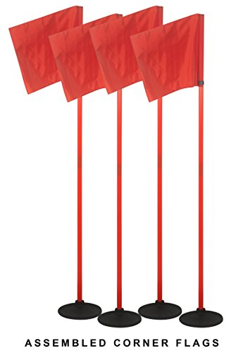 Soccer Corner Flags Training Set with Weighted Bases - Red