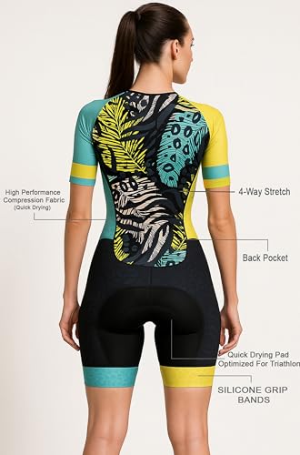 Women's Triathlon Suit - Aerodynamic Trisuit with Back Pocket