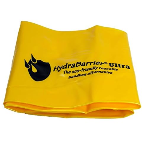 The Original HydraBarrier Ultra Flood Barrier ? 6 ft Long x 6 in High ? Light, Reusable Sandbag Alternative ? Flood Control & Diversion Tube for Home, Garage, Door & Property Protection