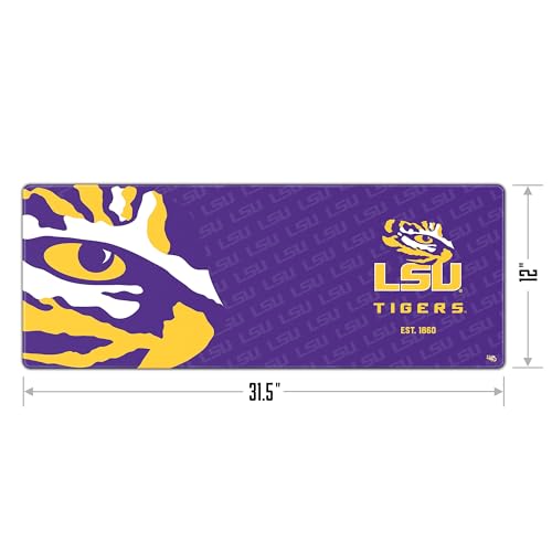 LSU Tigers Desk Pad - Water & Stain Resistant, Non-Slip Rubber