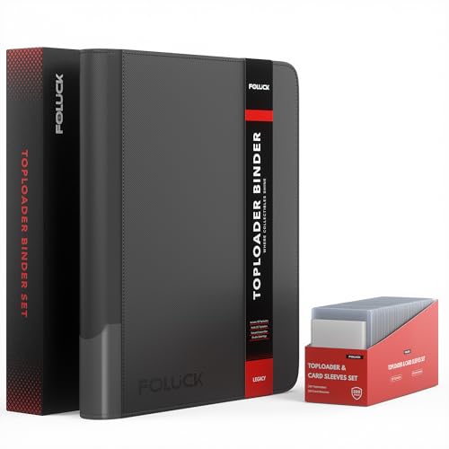 Trading Card Binder with 252 Top Loaders & Sleeves - Protect Your Collection