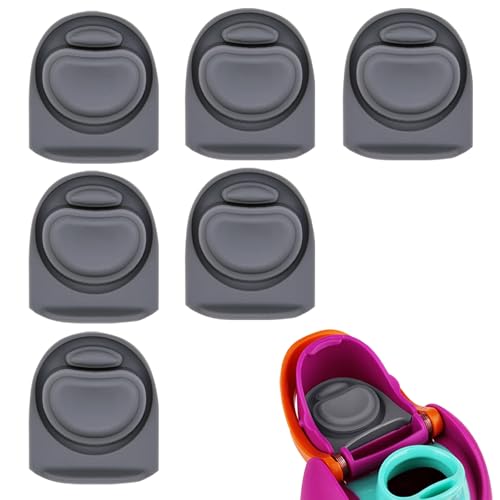 6-Pack Replacement Rubber Stoppers for Owala FreeSip Water Bottles - Grey