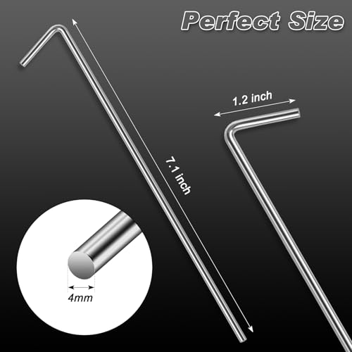 7 Inch Heavy Duty Tent Stakes - 18 Pack Metal Garden Pegs