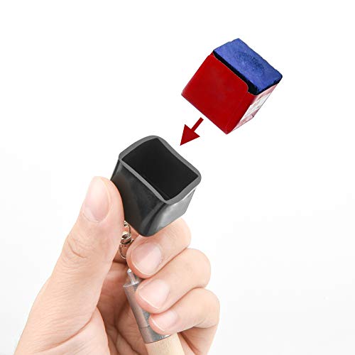 2-in-1 Portable Billiard Cue Chalk Holder and Tip Pricker Tool