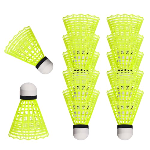 12 Pack Nylon Badminton Shuttlecocks - Durable & Stable Birdies