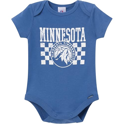 Gerber Baby Girls & Boys 2-Pack Short Sleeve Bodysuits - Minnesota Timberwolves 6-12 Months