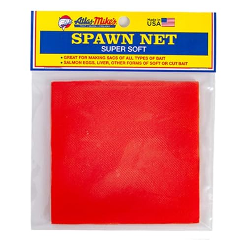Atlas Mike's Bait Net Squares - Keep Fishing Bait Together, 4x4-Inch, Orange