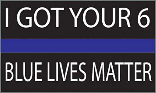 Thin Blue Line Lives Matter Flag Sticker - 5x3 Vinyl Decal