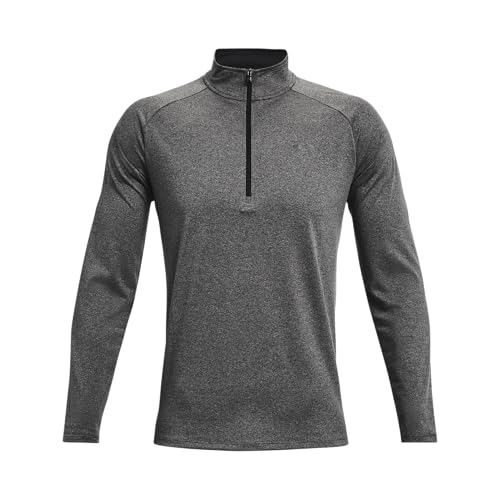 Under Armour Men's Tech 2.0 Half Zip Top - Size Large, Pitch Gray/Black