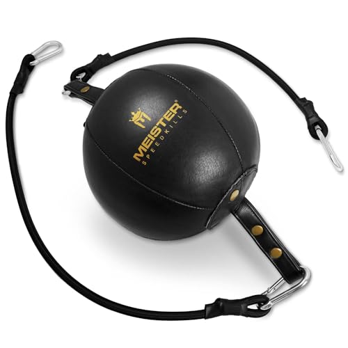 Meister SpeedKills 7.0 Inch Double-End Leather Speed Bag with Bungees, Latex Bladder