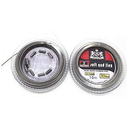 32.8ft Stainless Steel Leader Wire - 5 lbs Nylon Coated