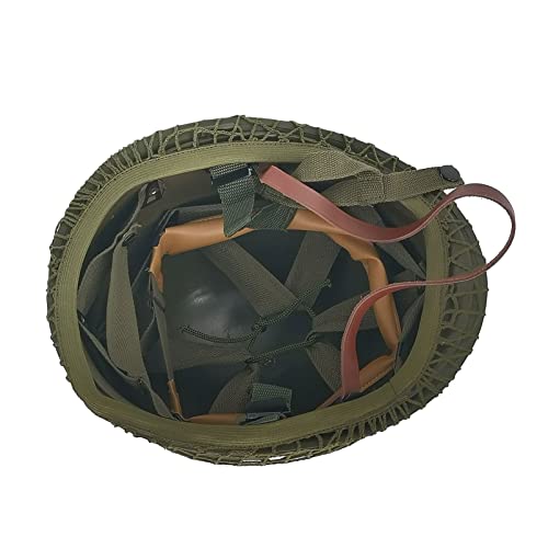 WWII US Army Helmet Replica - Authentic M1 Military Helmet with Net Cover & Chin Strap