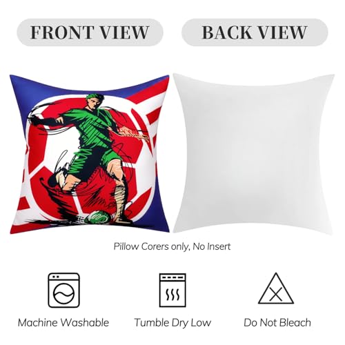 Soccer Pillow Covers - FIFA World Cup 2026 Decor - Blue