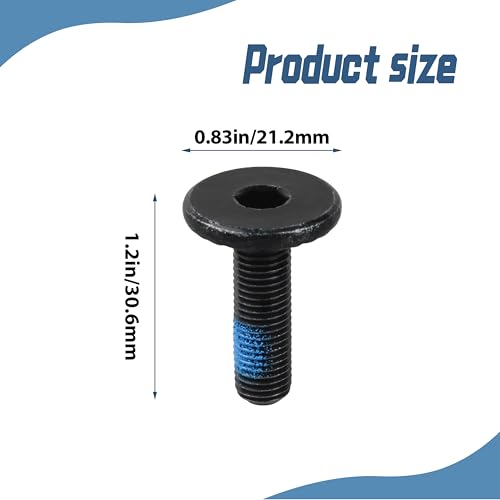 8 Spline Chromoly BMX Spindle Screws for 19mm Bottom Bracket - Set of 2