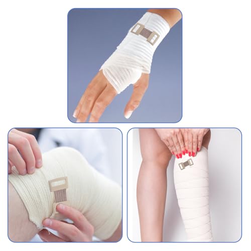 100 Pcs Skin Color Elastic Bandage Clips - Durable & Reusable