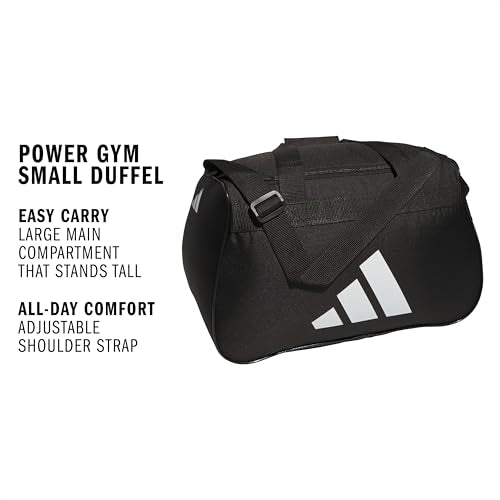 Lightweight Black Gym Duffel Bag with Adjustable Strap