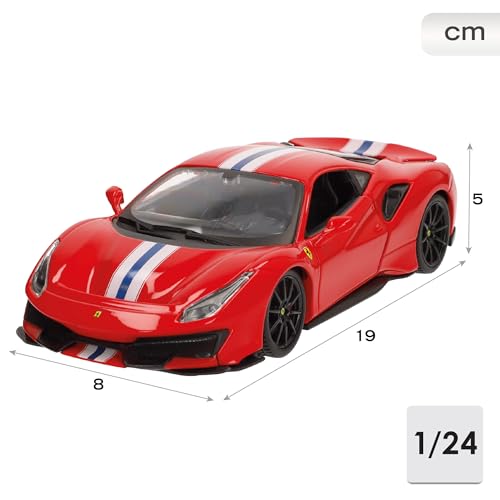 Ferrari 488 Pista Diecast Model Car - 1:24 Scale Red