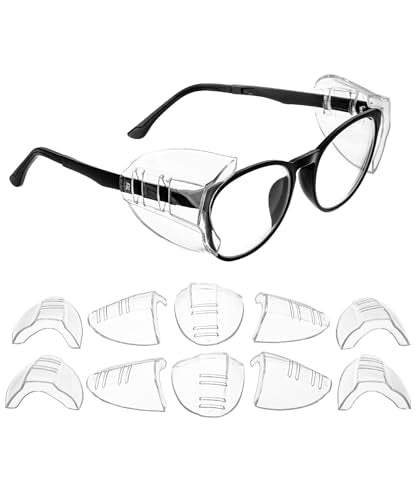 Safety Side Shields for Glasses - 10 Pcs Eyewear Protection