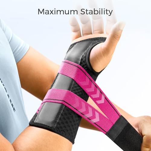 Carpal Tunnel Wrist Brace for Pain Relief - Adjustable Support, Right Hand, S/M