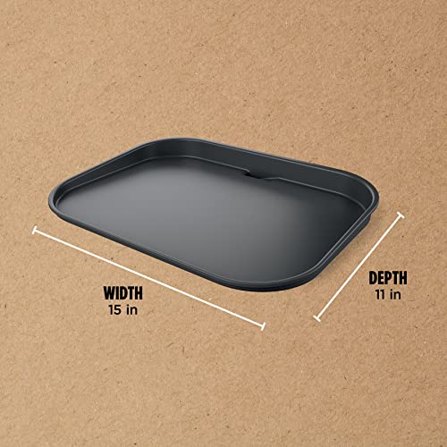 Ninja Woodfire 14.6x11x2.2 in Outdoor Flat Top Griddle Plate for OG700 Series – Ceramic Coated, Black/Grey