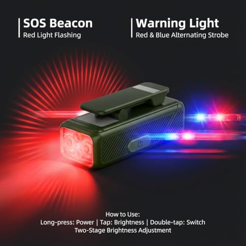 200-Lumen Rechargeable EDC Flashlight with Rotatable Head
