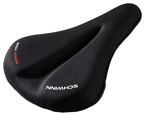 Schwinn Memory Foam Dual Strap Bike Seat Cover for Sport & Cruiser Bikes, Black