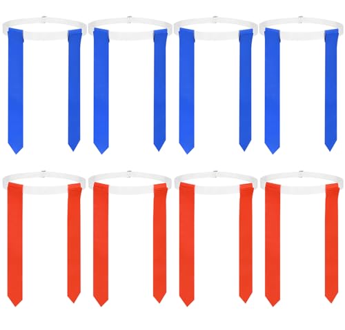 DkOvn Flag Football Belts Set 8pcs, Easy Tear Away Adjustable for Youth & Adults