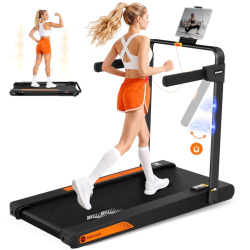 4-in-1 Foldable Walking Pad with Vibration Plate for Home