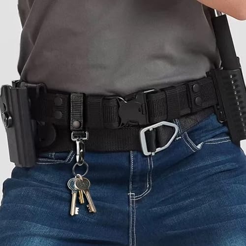 2-Pack Heavy Duty Belt Keeper Clip Key Holder with Metal Fob, Nylon