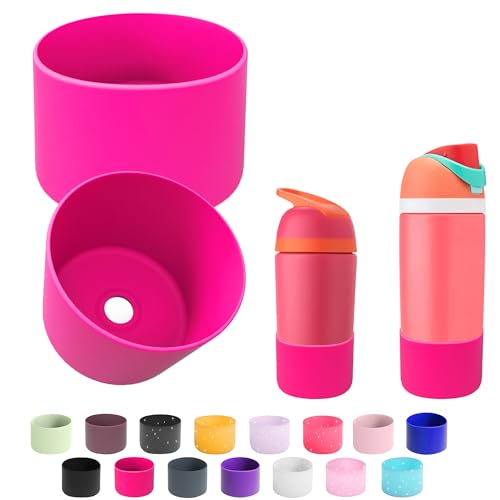 Silicone Water Bottle Boot - 14/16oz Pink Anti-Slip Protector