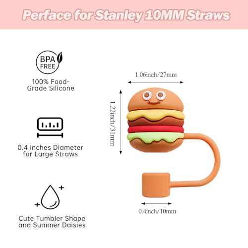 Straw Covers for Stanley Tumblers - 10mm Straw Toppers (4 Pcs)