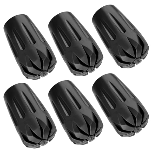 Universal Replacement Rubber Tips for Trekking Poles - Set of 6