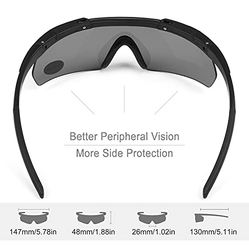 xaegistac Shooting Glasses with Interchangeable Lenses - High Impact Eye Protection